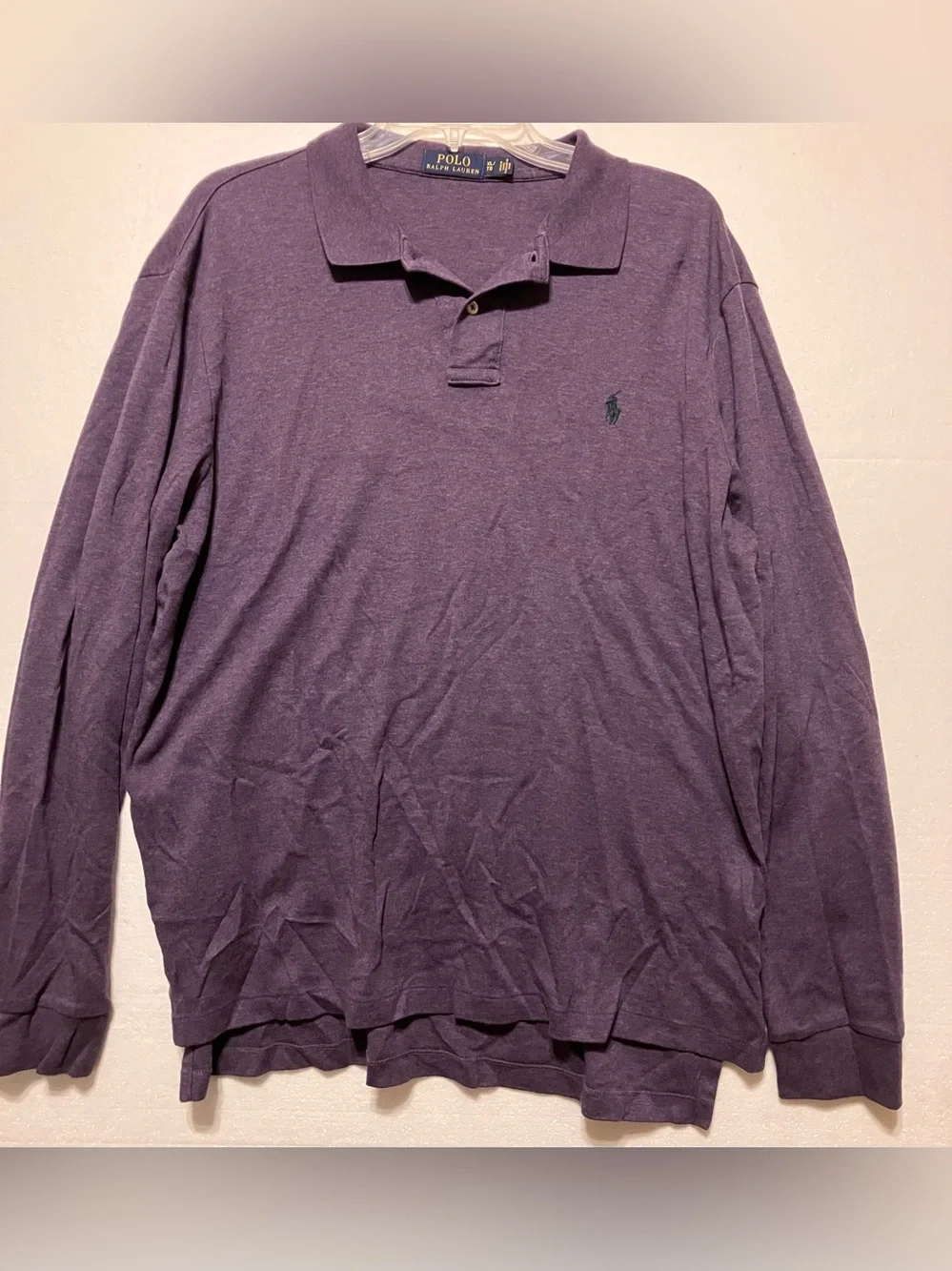 Ralph Lauren Long Sleeve XL Polo in Purple